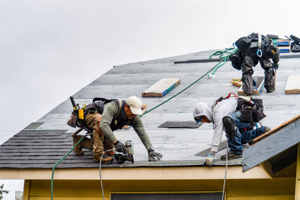 Professional Gutter Installation technician working in Quincy, OH